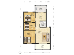 光明小区(涿州) 3室2厅 南 北-涿州光明小区(涿州)户型图