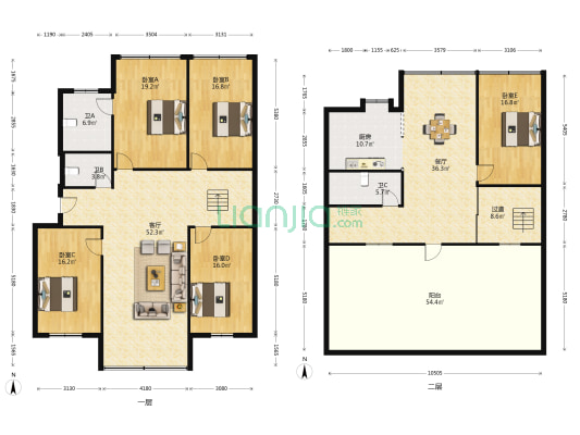 五三大道7号 5室2厅3卫 154平方