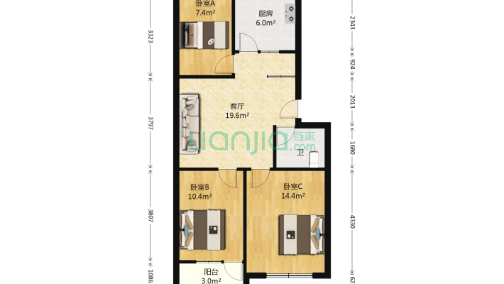 民政公寓二手房实景图