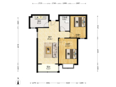全南两居室 带装修 视野开阔 日照时间长-涿州凯兴悦享城户型图