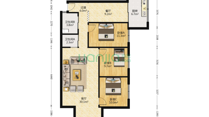 春建司殷家箐职工干警住宅区二手房实景图