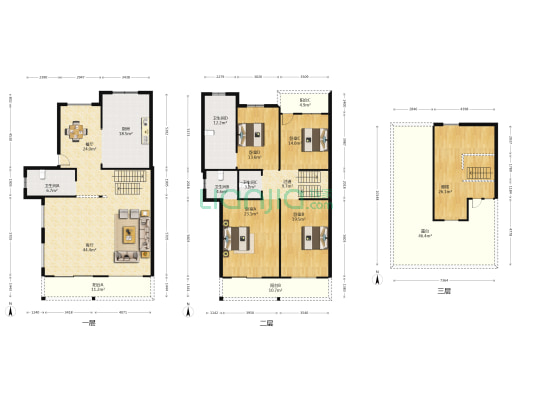黄金水岸 4室2厅4卫 210平方