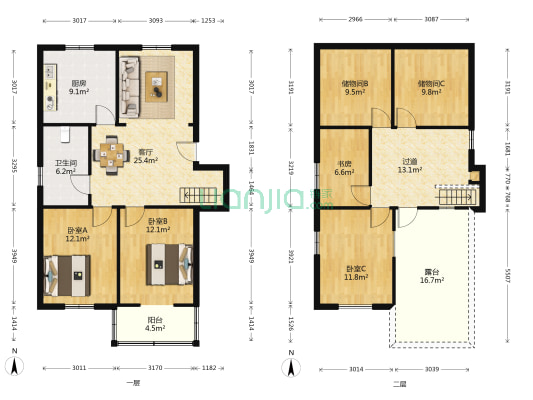 独秀园 4室1厅1卫 121平方