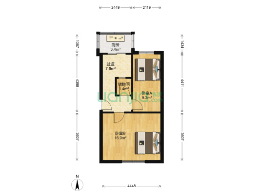 门球场 2室0厅0卫 53平方