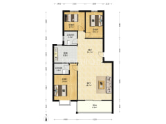 出售  燕赵花园南北通透三居双卫  带80平米小院-涿州燕赵花园户型图