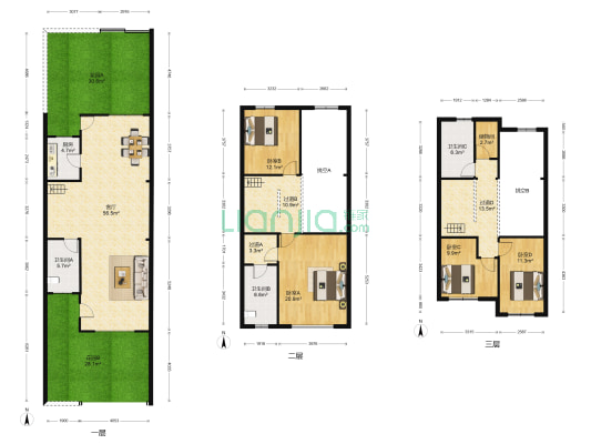 燕云小镇 4室1厅3卫 203平方