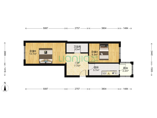 香城街 2室0厅1卫 58平方