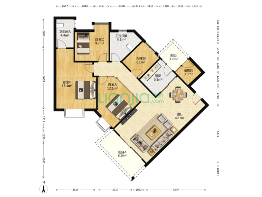东葛路星和园绿化小区电梯房金花茶公园旁 南宁青秀区东葛路星和园二手房 南宁链家