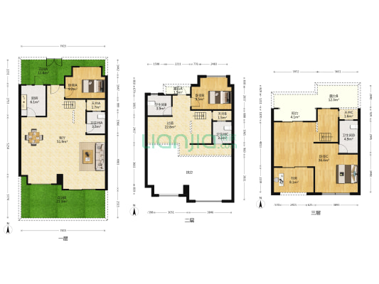 龙湖西宸原著二三组团 4室1厅4卫 322平方