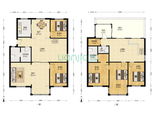 藕湖浜公寓 5室2厅3卫 221平方