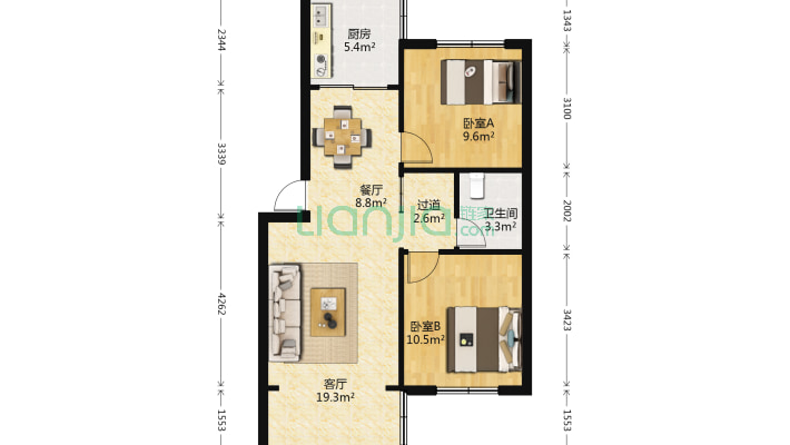轻工机械厂职工宿舍区1号院二手房实景图