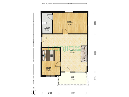 堑头路 2室1厅1卫 228平方