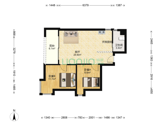 碧桐海苑 2室1厅1卫 71平方
