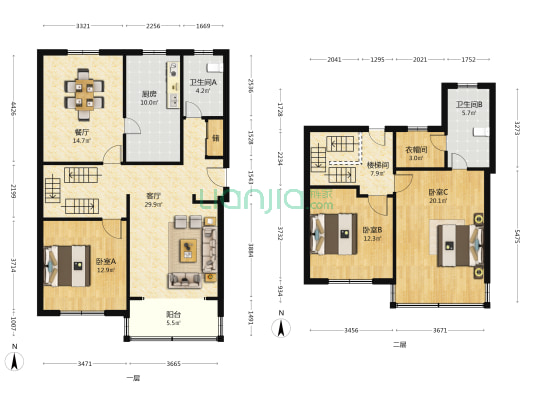 汇龙花苑(徐汇) 3室2厅2卫 158平方