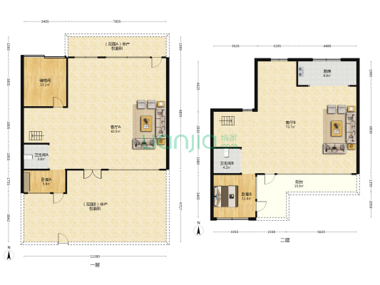 润悦湾 2室2厅2卫 155平方