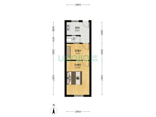 五马街 2室0厅1卫 35平方