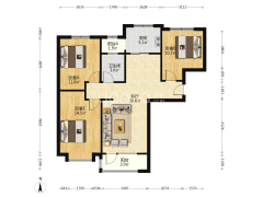 业主诚意出售，房本满二，户型方正，看房子方便。-涿州华融现代城户型图