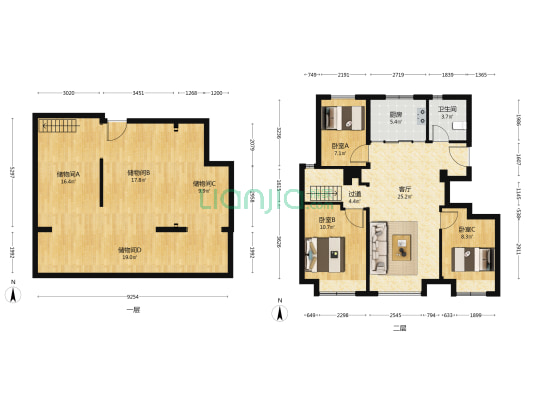 中建学府印悦三期 3室1厅1卫 135平方