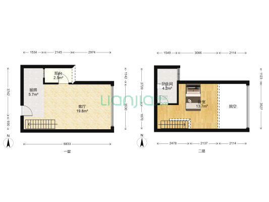 中正SOHO 1室1厅1卫 38平方