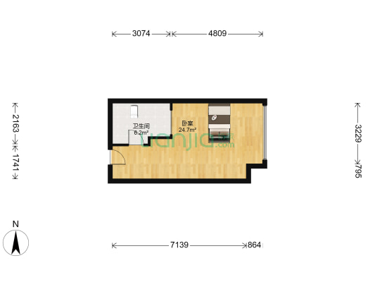 中集大道555号 1室0厅1卫 40平方