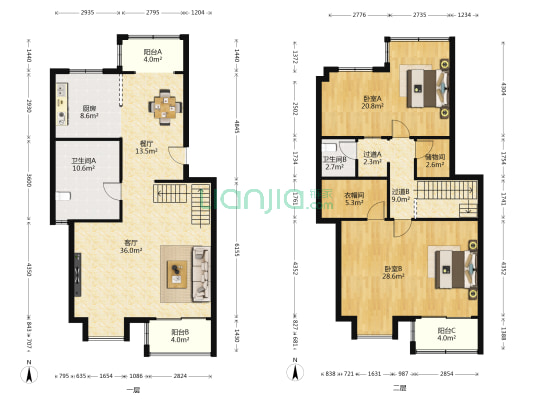 天润浅水湾 2室2厅2卫 190平方