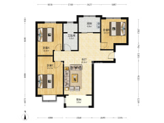 华融现代城 3室1厅 南-涿州华融现代城户型图