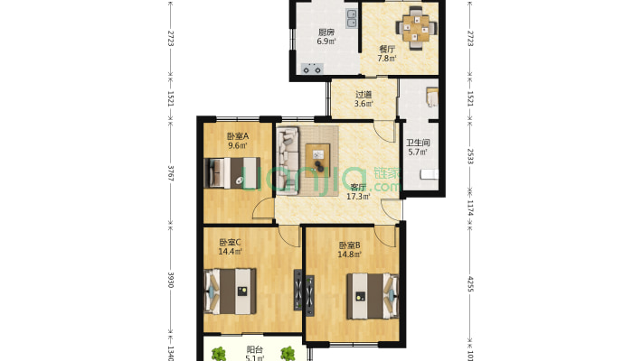 长征路豫章监狱所宿舍二手房实景图