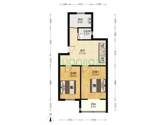 三塘南村 2室1厅1卫 63平方