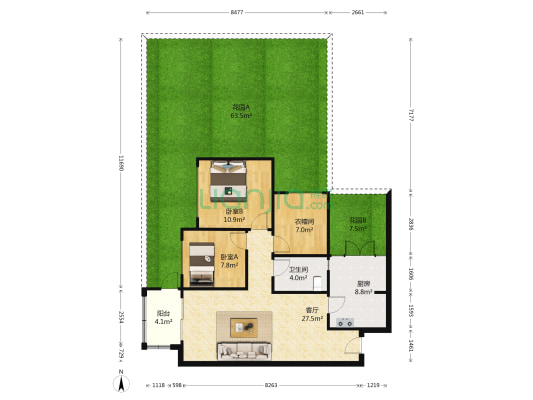 华润公园九里 2室1厅1卫 79平方