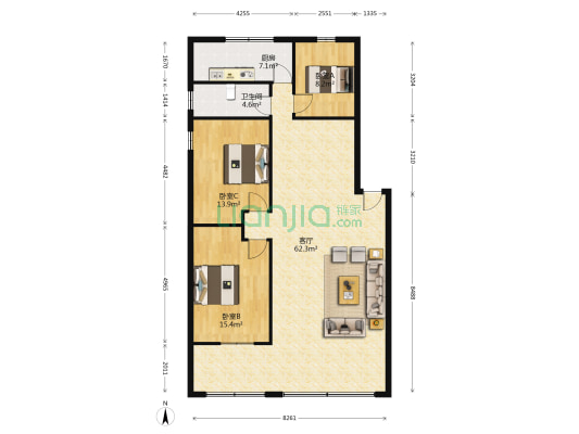路政支队 3室1厅1卫 102平方
