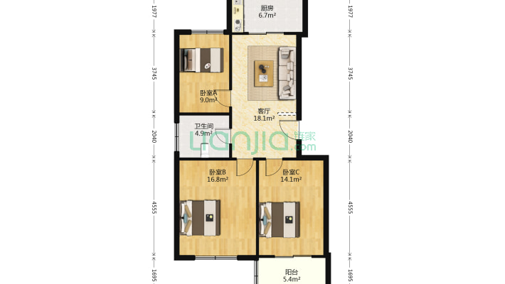 玉河街新康乐西院二手房实景图