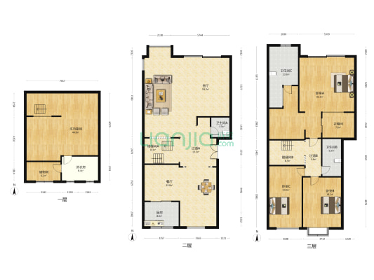 世茂湖滨花园(别墅) 4室2厅3卫 292平方