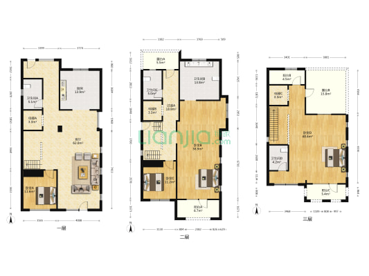龙湖双珑原著 4室1厅4卫 279平方
