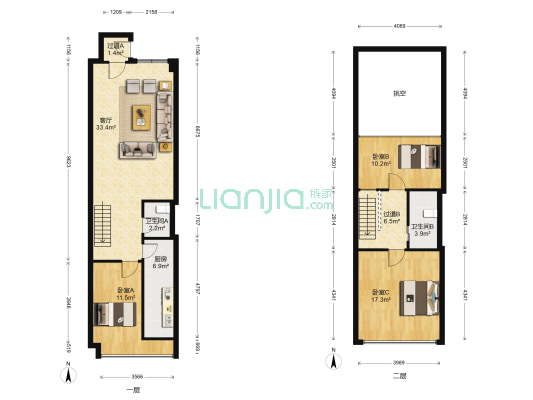 尚领世家 3室1厅2卫 81平方