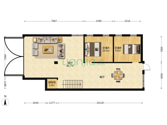 冲尾街二巷 2室1厅0卫 89平方