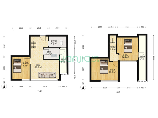 盛凯尚城 3室1厅1卫 61平方