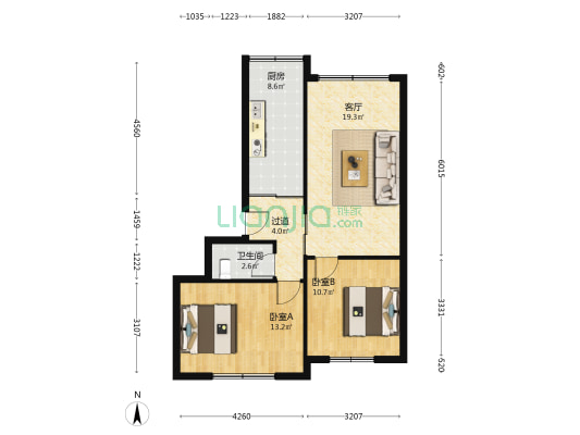 八鸽岩路138号 2室1厅1卫 69平方