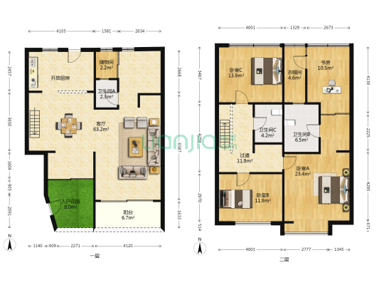 玲珑湾花园六区 4室1厅3卫 233平方