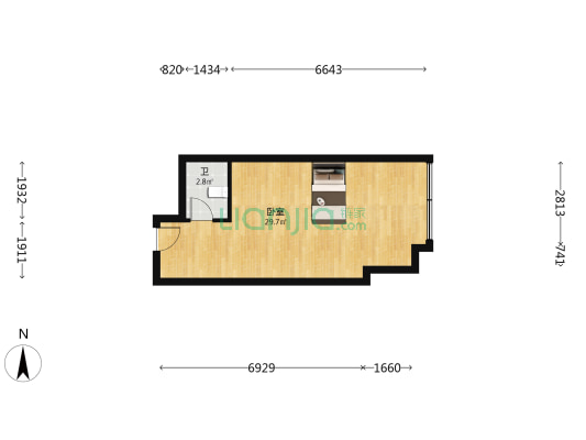 金宝广场 1室0厅1卫 54平方