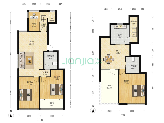 长桥直街 4室2厅2卫 83平方