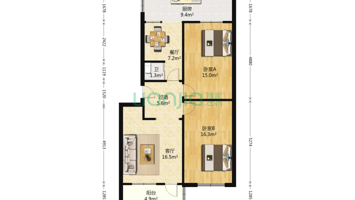 财政局南宿舍院二手房实景图