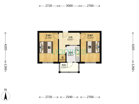 阳光小区 2室0厅0卫 50平方