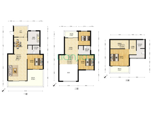 云岭盛世佳园 4室2厅3卫 197平方