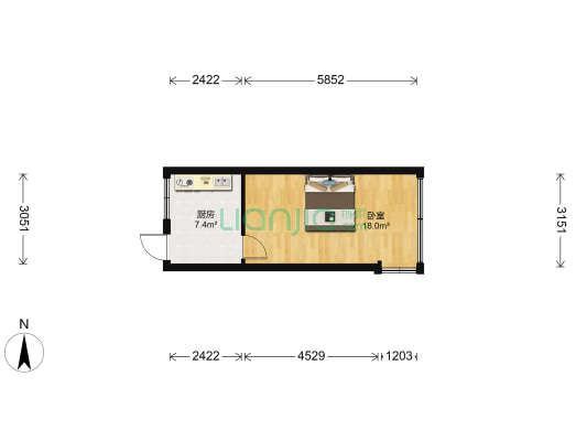 省供销社宿舍 1室0厅0卫 26平方