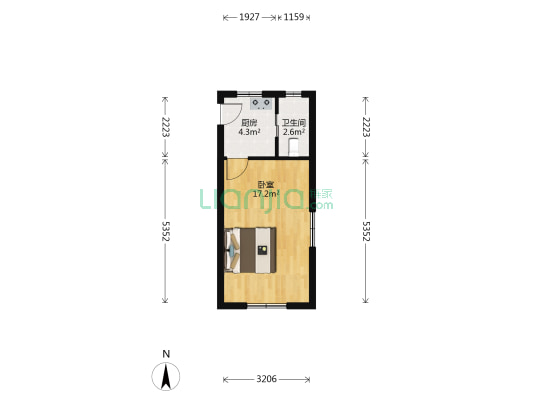 富民路255弄 1室0厅1卫 34平方