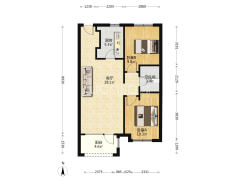 房子是南北通透的，中间楼层，采光没有遮挡。-涿州桃源新都孔雀城户型图