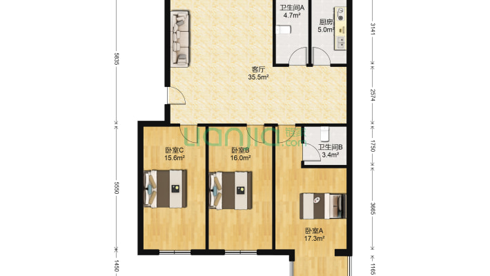 富民家园二手房实景图