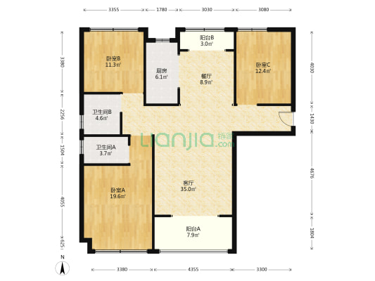 科进·御龙湾 3室2厅2卫 140平方
