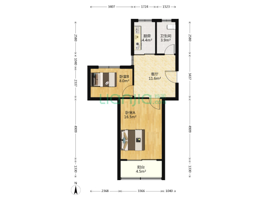 君山路七十六弄29号 2室1厅1卫 58平方