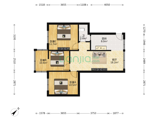 武侯祠大街89号 3室1厅1卫 72平方